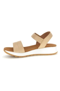 Sandali beige con strappi in velcro suola comfort Plocadi Bza242387a