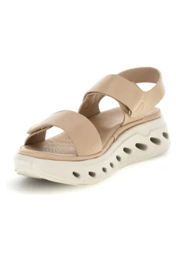 Sandali beige con strappi in velcro suola comfort Plocadi G88382
