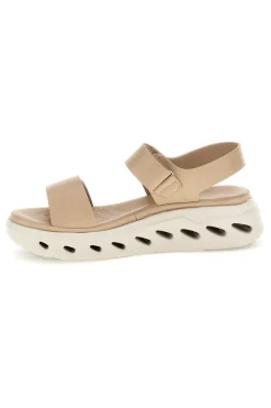 Sandali beige con strappi in velcro suola comfort Plocadi G88382