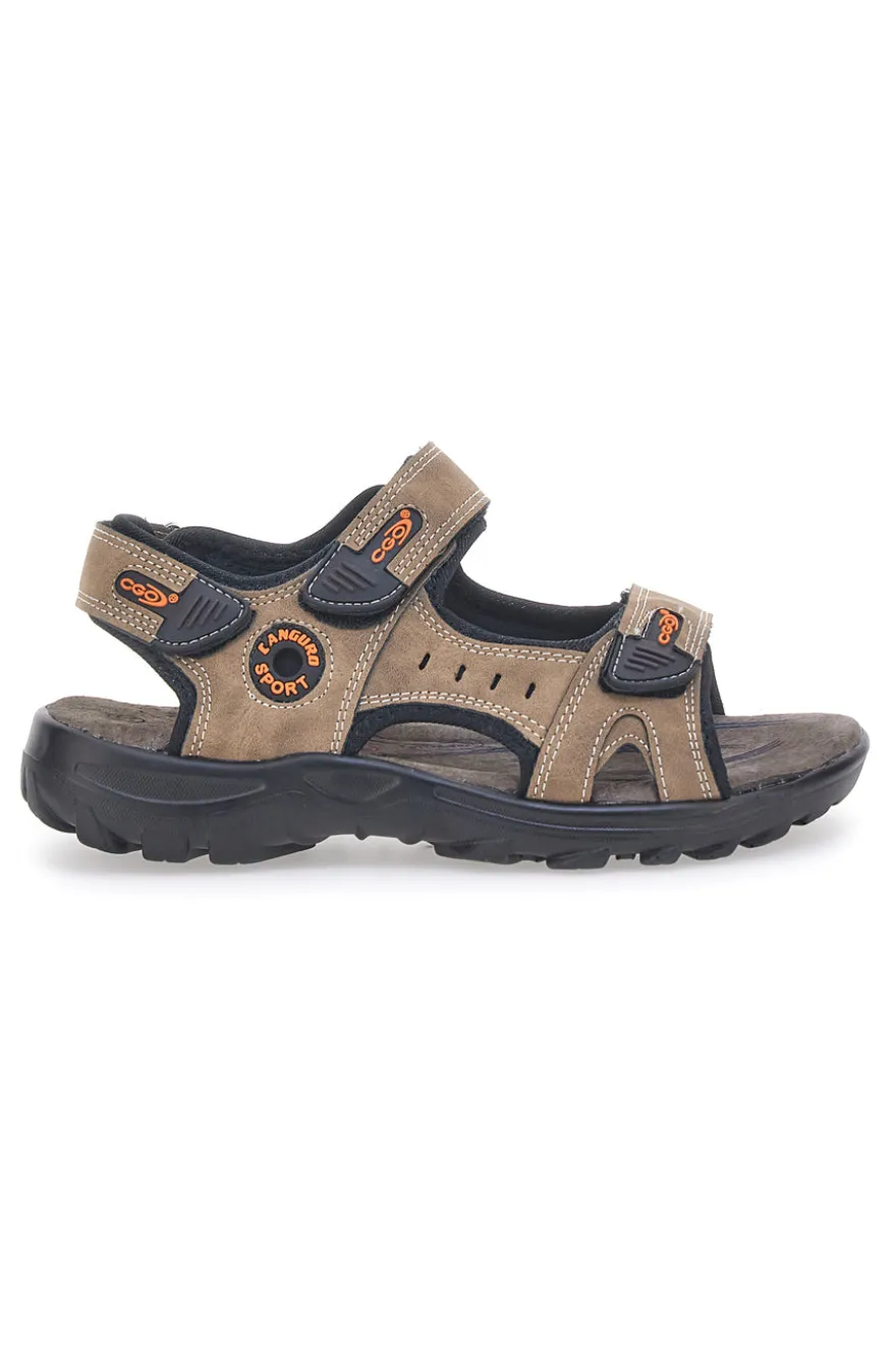 Sandali beige con strappi regolabili Canguro CA1002 da donna