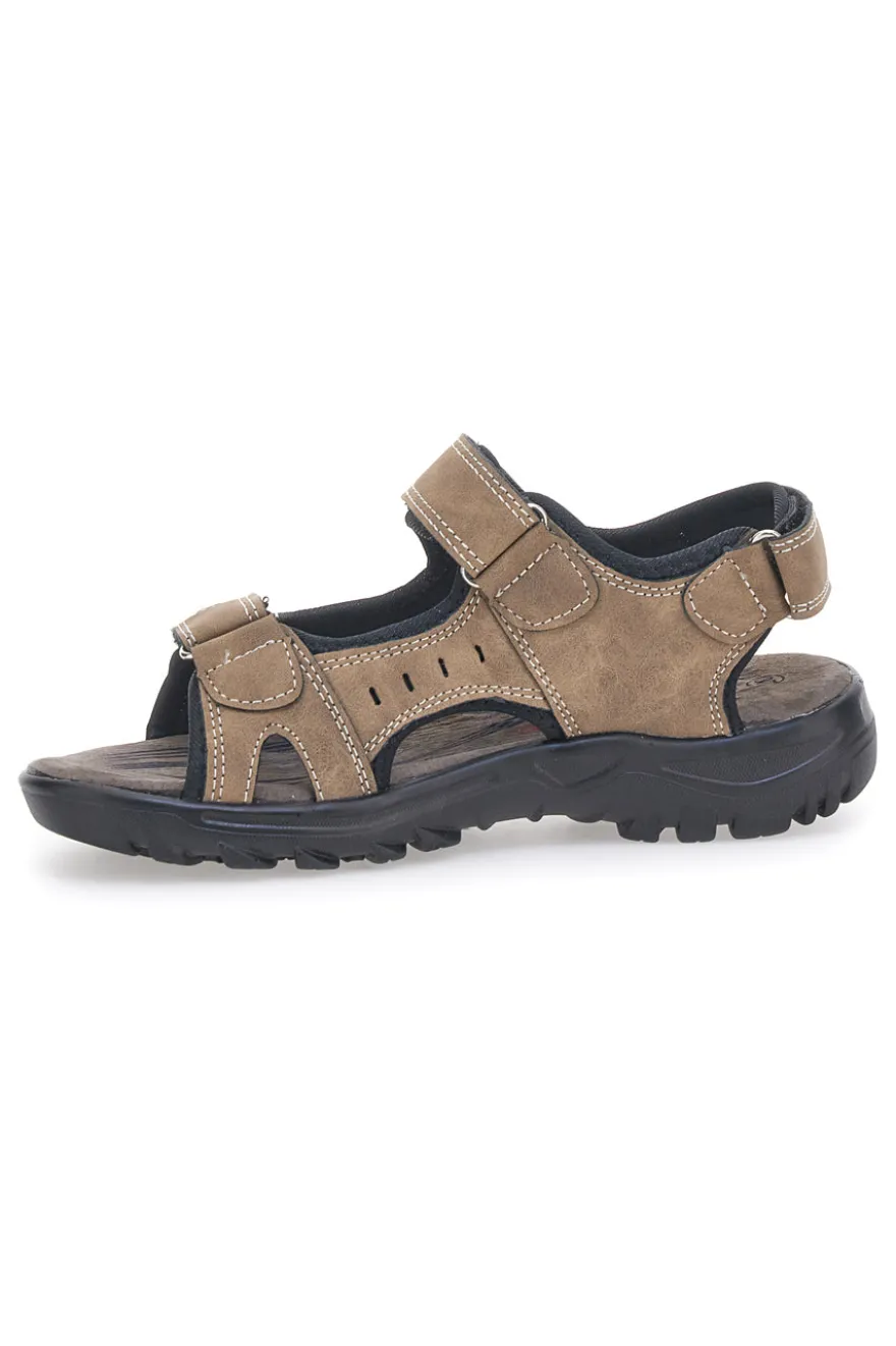 Sandali beige con strappi regolabili Canguro CA1002 da donna
