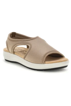 Sandali beige con suola antiscivolo e soletta comfort very soft Bio up 01