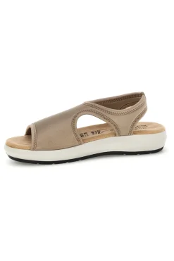 Sandali beige con suola antiscivolo e soletta comfort very soft Bio up 01