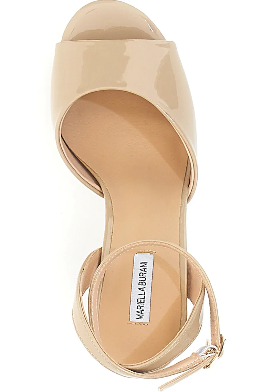 Sandali Beige Con Tacco Alto Mariella Burani 50561