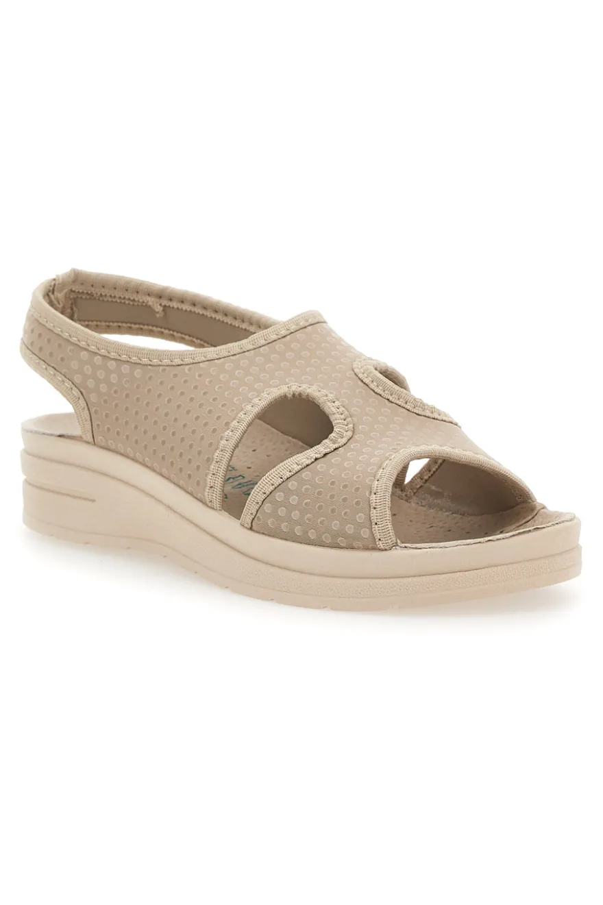 Sandali Beige con Tomaia in Vera Pelle BIO UP 721