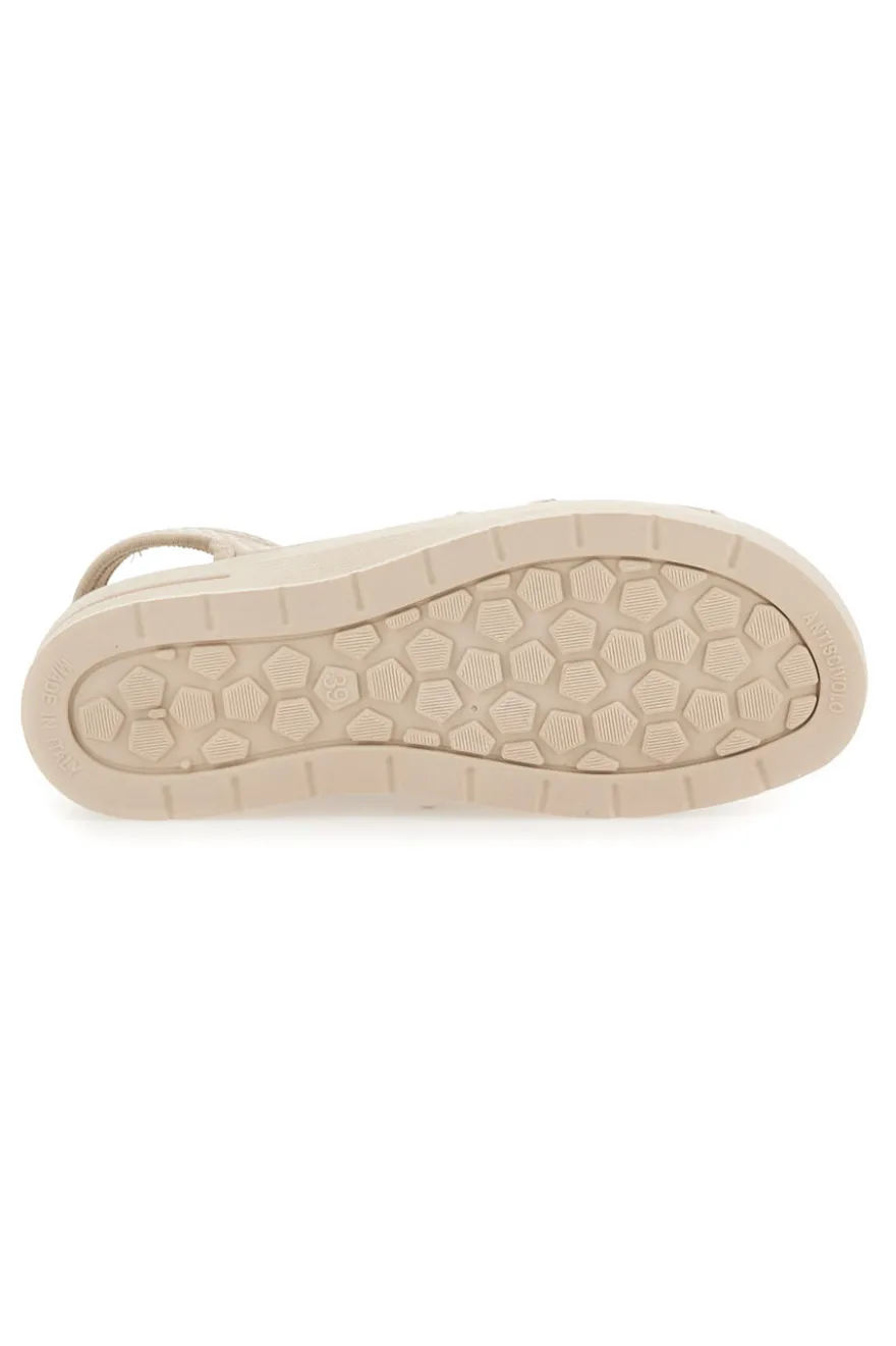 Sandali Beige con Tomaia in Vera Pelle BIO UP 721