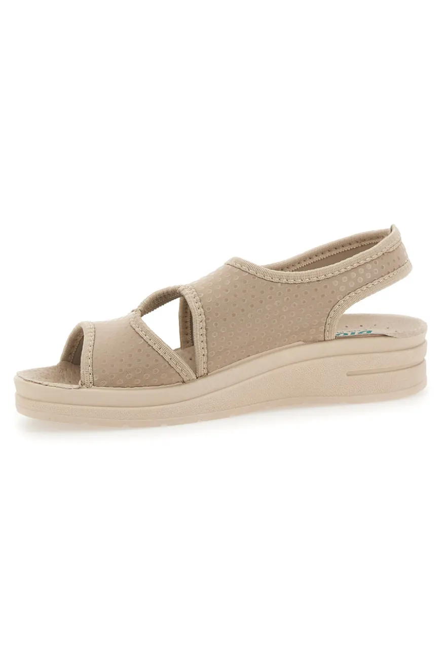 Sandali Beige con Tomaia in Vera Pelle BIO UP 721