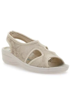 Sandali Beige Con Zeppa Bio Up 1321