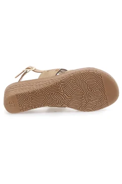 Sandali beige con zeppa decorati Inblu 14 GO