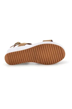 Sandali beige con zeppa e forme geometriche Plocadi 363033