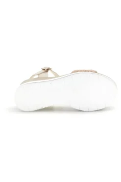 Sandali Beige con zeppa e fibbia decorativa Energy E430