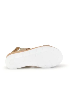 Sandali beige con zeppa e cinturino Plocadi 11075116