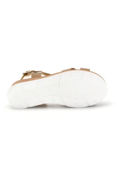 Sandali beige con zeppa e cinturino Plocadi 11074113