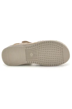 Sandali Beige con Zeppa e Brillantini Mio tempo Q17729