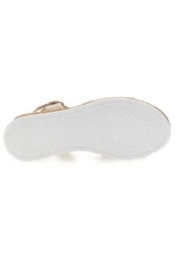 Sandali Beige con Zeppa e Dettaglio Gioiello Mariella Burani 51304