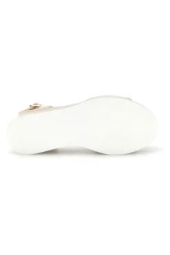 Sandali Beige con zeppa e fibbia decorativa Energy E474