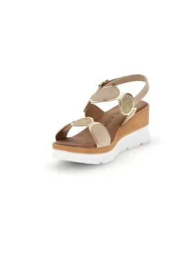 Sandali beige con zeppa Plocadi 11075035