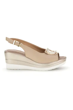 Sandali beige con zeppa Pittarello look MK3908352