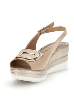 Sandali beige con zeppa Pittarello look MK3908352