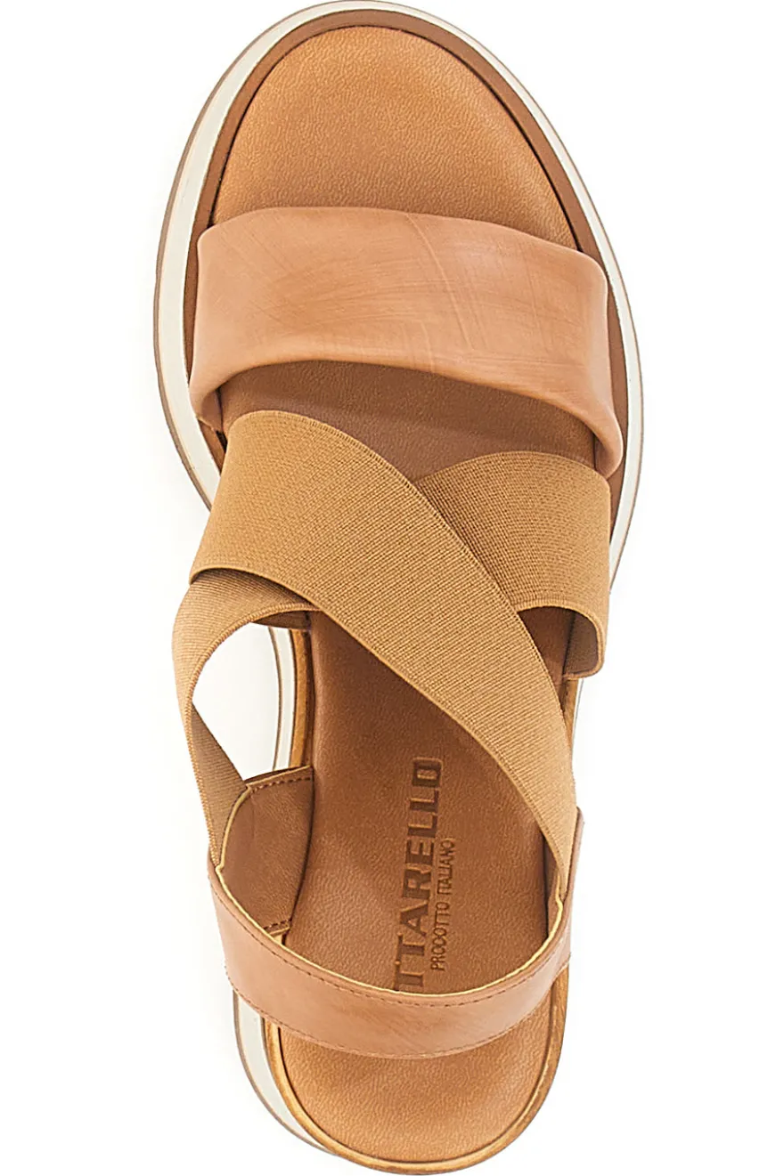 Sandali Beige Con Zeppa Pittarello 24953