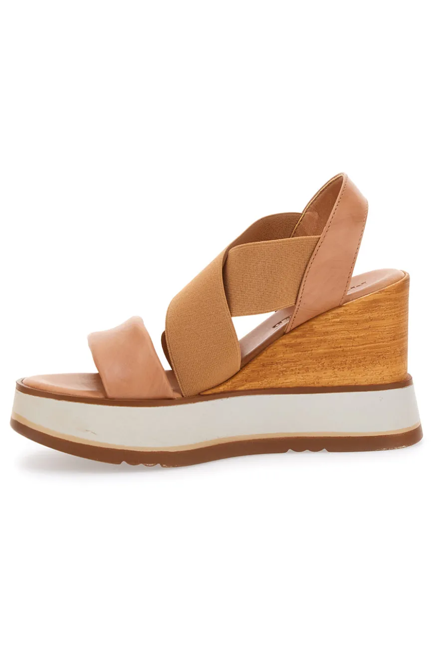 Sandali Beige Con Zeppa Pittarello 24953