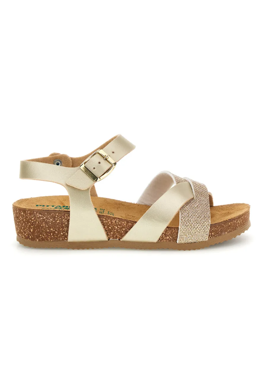 Sandali beige e oro con sottopiede in pelle Pittarello Eco 293A940SR