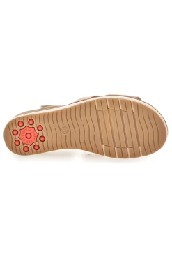 Sandali beige e oro con zeppa Relife 67172670201