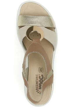 Sandali Beige e Oro Made In Italy Imac 7573505419213