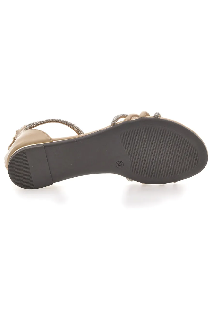 Sandali beige eleganti con cinturino gioiello CAFÉ COST W6
