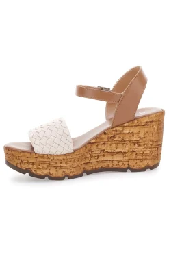 Sandali Beige in Pelle con Zeppa PITTARELLO 34633002