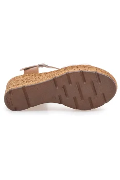 Sandali Beige in Pelle con Zeppa PITTARELLO 34633002