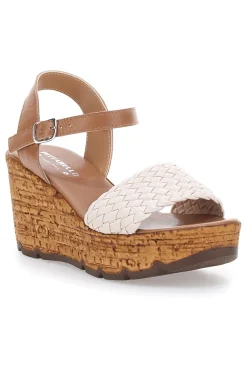 Sandali Beige in Pelle con Zeppa PITTARELLO 34633002