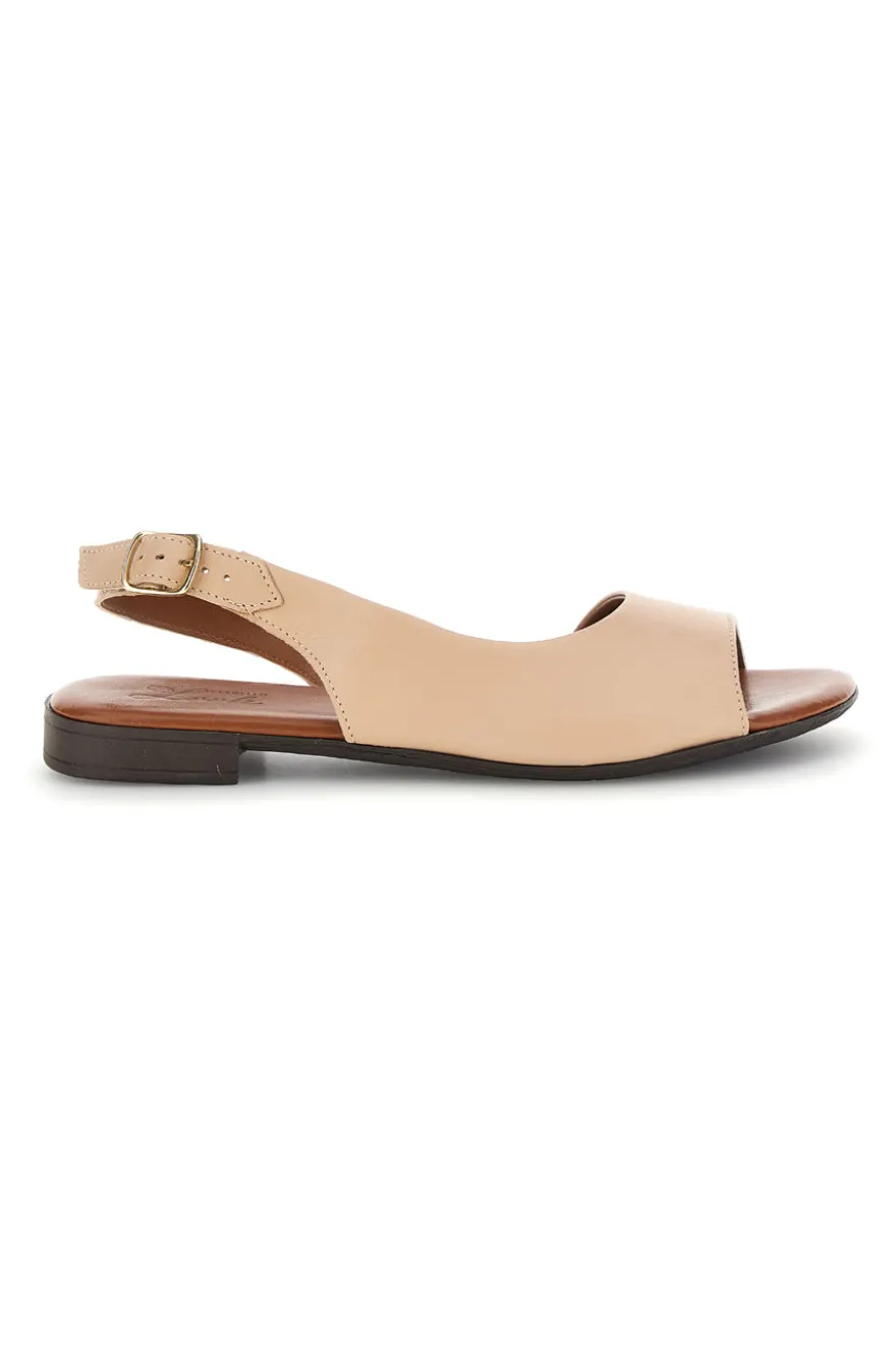 Sandali beige in pelle con cinturino Pittarello look 225110