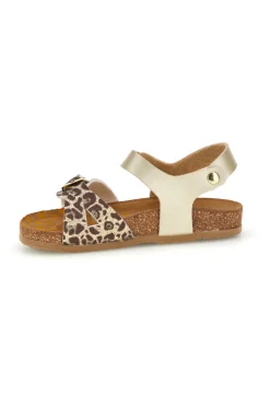 Sandali beige in vera pelle animalier Pittarello bio 257A84SR