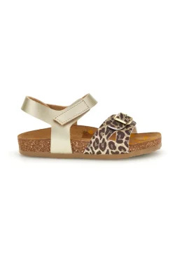 Sandali beige in vera pelle animalier Pittarello bio 257A84SR