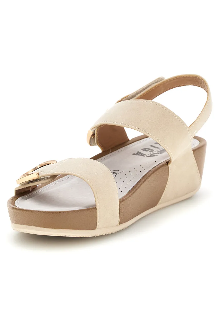Sandali beige in vera pelle Prima riga 6