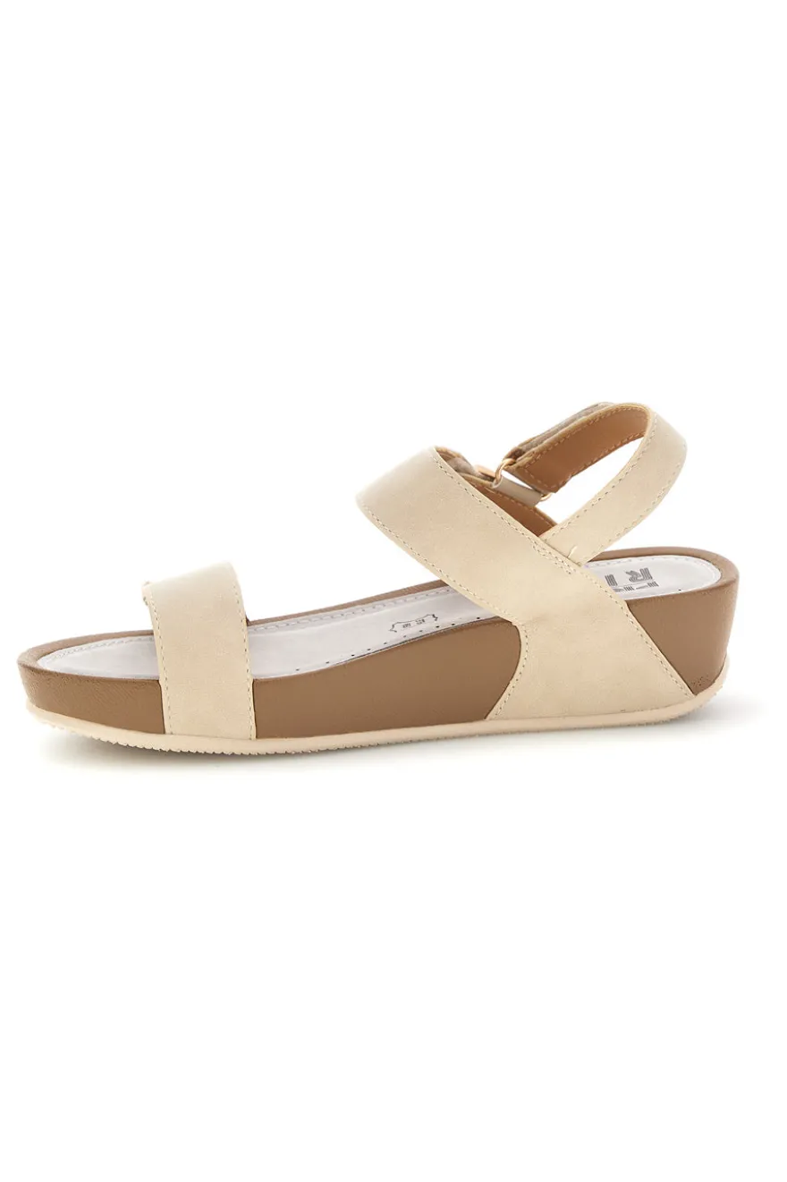 Sandali beige in vera pelle Prima riga 6