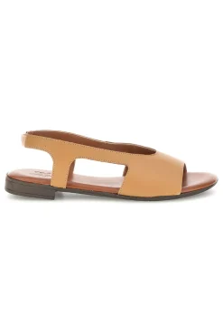 Sandali beige in vera pelle con fascia e inserto laterale Pittarello look 225620