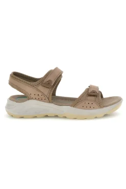 Sandali beige in vera pelle con plantare anatomico 6 fly dinamic FD41