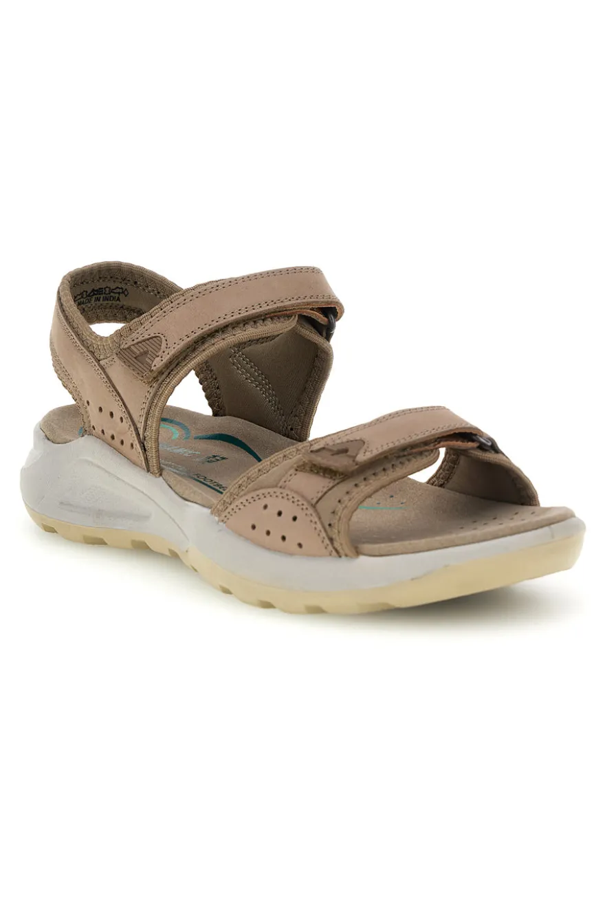 Sandali beige in vera pelle con plantare anatomico 6 fly dinamic FD41