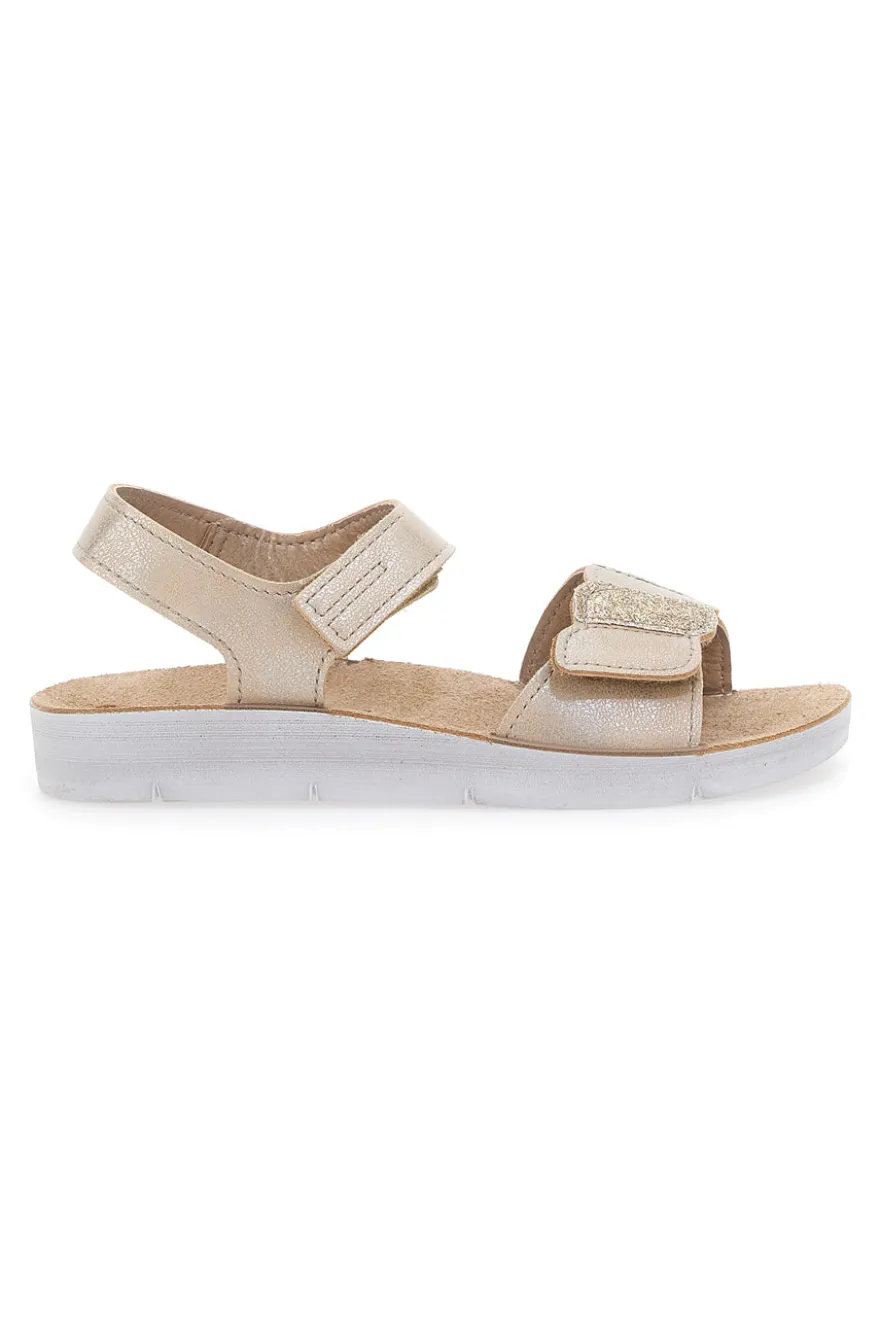 Sandali Beige Oro Con Chiusura Strappo Inblu 25 Cj