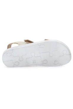 Sandali Beige Oro Con Chiusura Strappo Inblu 25 Cj