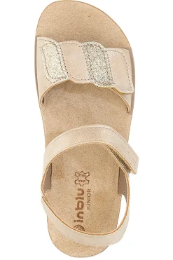 Sandali Beige Oro Con Chiusura Strappo Inblu 25 Cj