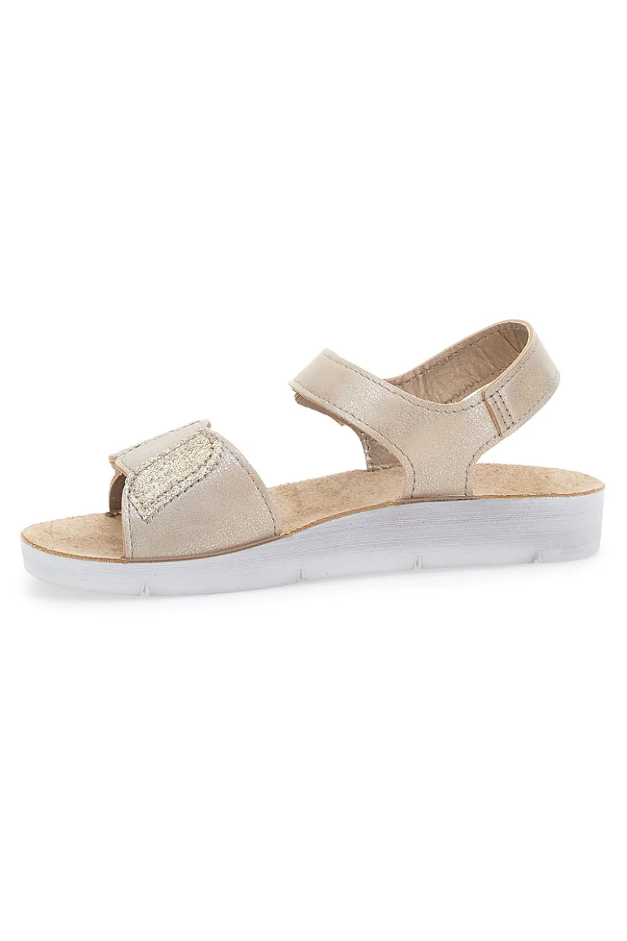 Sandali Beige Oro Con Chiusura Strappo Inblu 25 Cj