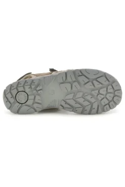 Sandali beige perla in vera pelle con strappi in velcro Fly dinamic FD54