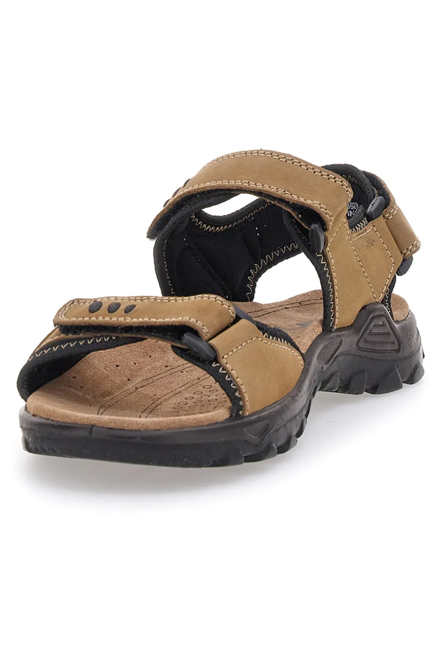 Sandali Beige Sportivi in Pelle Fly Dinamic 10