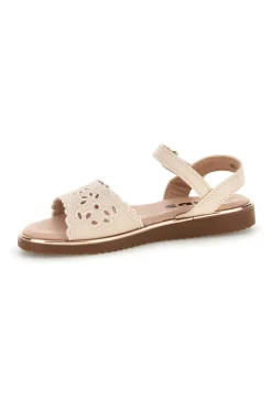 Sandali beige traforato cinturino regolabile Pitt kids 392630S