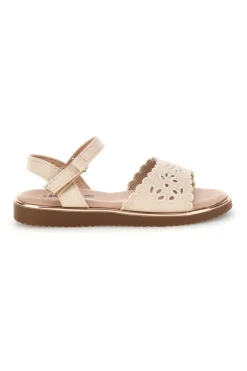 Sandali beige traforato cinturino regolabile Pitt kids 392630S