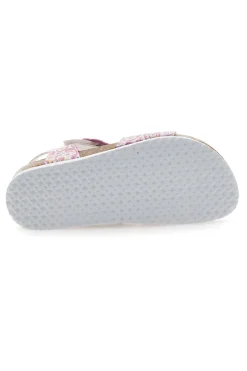 Sandali bianchì con fantasia rosa con fibbie regolabili Pitt Kids 14503