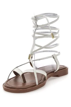 Sandali bianchi alla schiava in pelle Pittarello Sun TIMA670